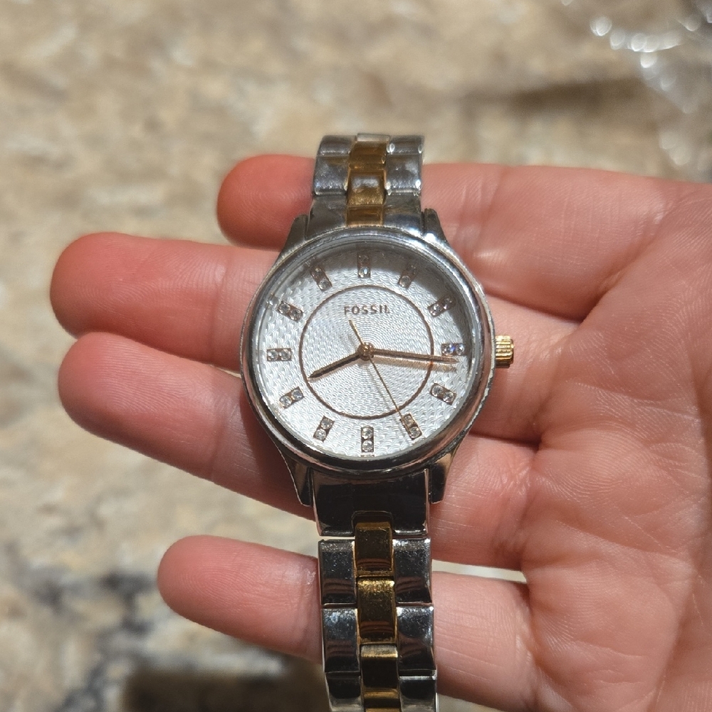 Fossil Two-Tone Silver and Gold Watch